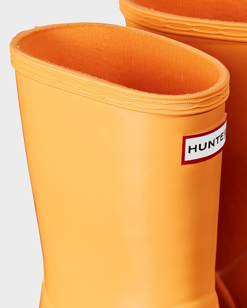 Kids Hunter Original First Classic Gloss | Rain Boots Orange | NZ-43578-LXFD